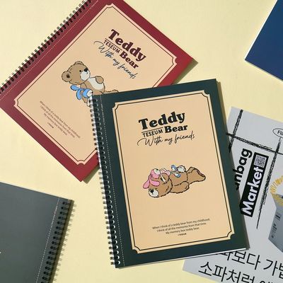 테디베어 A4 절취 요점 스프링 노트(WFGINP2)
