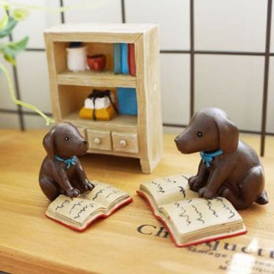 [와인앤쿡]책읽는 강아지 장식소품 3종세트