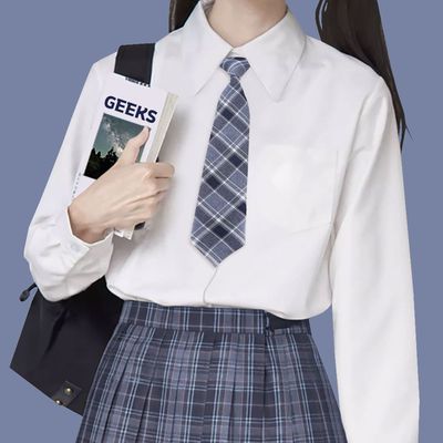 교복 체크 자동 넥타이(블루) G(WFJYJJP)