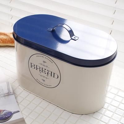 영국 블루플로랄 브래드 틴박스