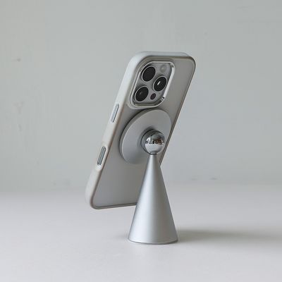 실버 탁상용 각도조절 마그네틱 핸드폰 거치대