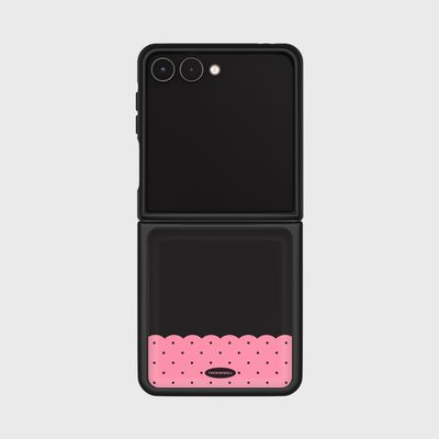 lace dot Z플립 블랙 맥세이프 범퍼케이스