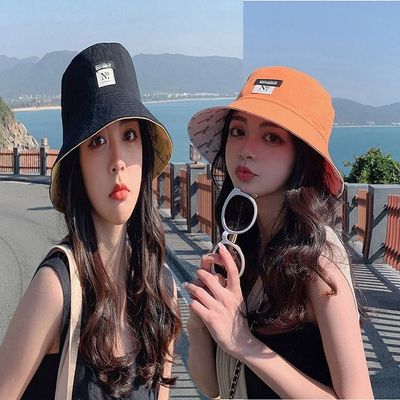 리버시블 벙거지모자 양면 패션 버킷햇 여자 모자(WFLQ8LR)