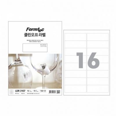 폼텍 클린오프 라벨지 16칸 LDR-3107 99.1X33.9mm10매
