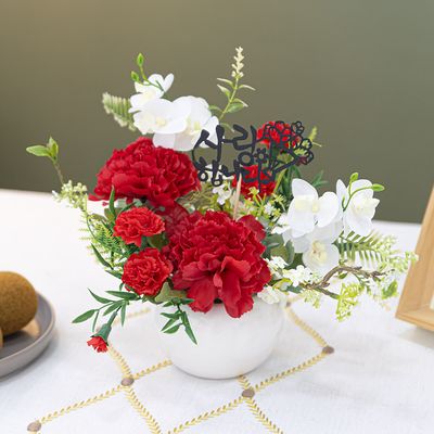카네이션 조화 화분 서양난 set 28cm 꽃 어버이날