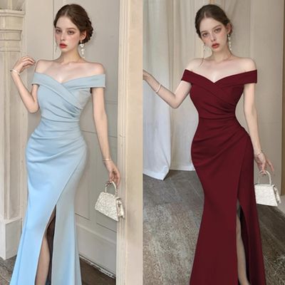 스칼렛 아이스 오프숄더 슬림핏 원피스(2color) 교복