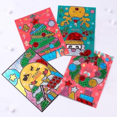 [미술샘] DIY NEW 메리크리스마스 포일카드 (4종 set)