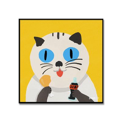 제로 콜라랑 먹으면 치킨은 살 안찐다는 고양이 Bond