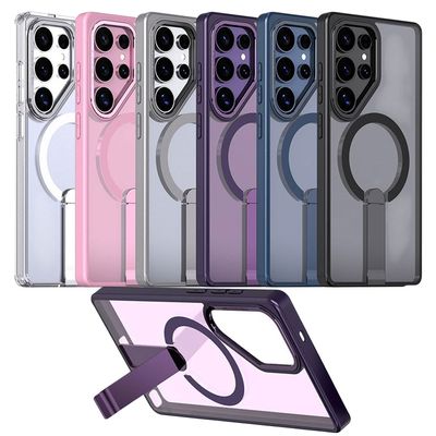 갤럭시 s26 s25 s24 맥세이프 메탈 스탠드 투명케이스