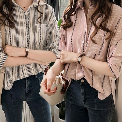 여성 봄 여름 7부 반팔 예쁜 여자 블라우스(WED2BC5)