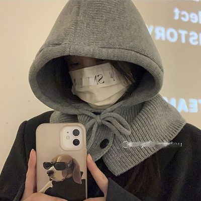 겨울 방한 따뜻한 후드모자 니트 바라클라바