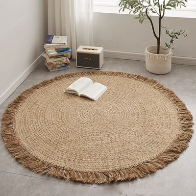 핸드메이드 원형 테슬 러그(100cm)