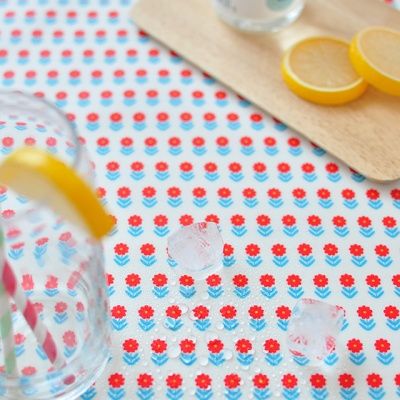 데일리플라워 방수식탁보(레드블루 2인~10인용)