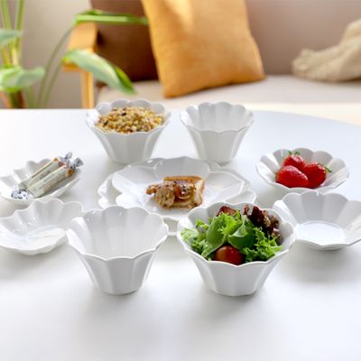 플로렌스 유광 화이트 도자기 2인 식기세트 10p