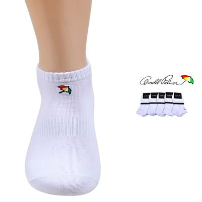 자수 로고 베이직 화이트 신사 스니커즈 양말(WFJ6AUU)