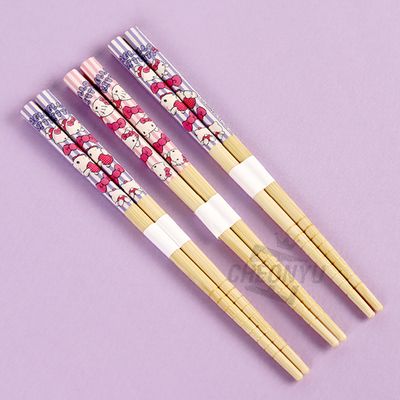 헬로키티 누이구루미 패닉 나무 젓가락 3P세트 16.5cm