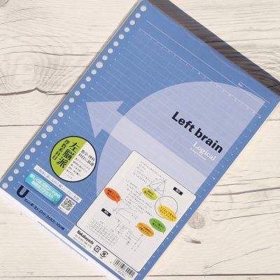 이과생을위한 B5-100매 그리드 루스리프 내지..나카바야시 26공 바인더노트 리필 속지-Left brain  HB-20