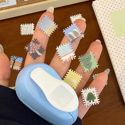 우표 펀칭기 모양 펀치 다꾸 데콥 사각 우표틀 펀칭