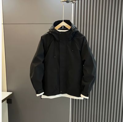 남성 겨울 홀디스 바람막이 솔리드 후드 패션 점퍼