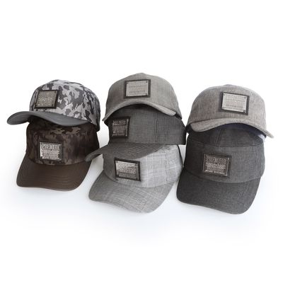 [디꾸보]메탈 포인팅 절개 카모 글렌체크 모자DCH-CU051