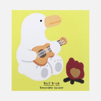빌리베일 기타치는 베이리 캠핑 리무버블 스티커