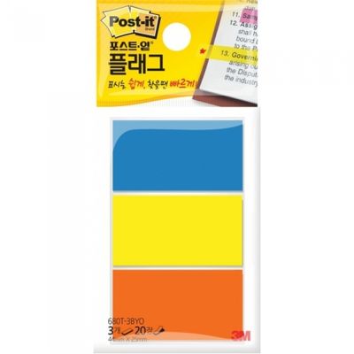 3M 포스트잇 플래그 분류용(하이라이트)3색 680T-3BYO