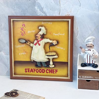이탈리안 레스토랑 쉐프 장식 액자