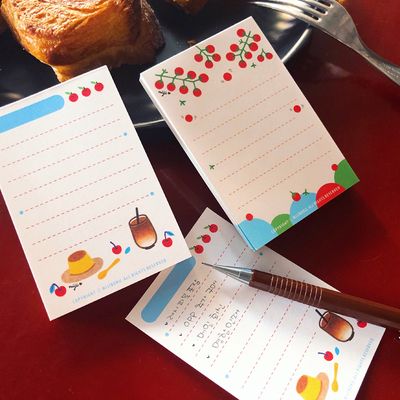 미니 메모패드 1 (데굴데굴 방울토마토/라떼와 푸딩)