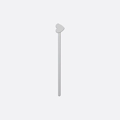 스테인리스 미니 하트 책갈피 (실버)