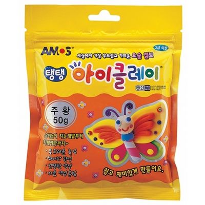 아모스 3000 탱탱아이클레이 50g 주황 점토