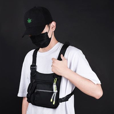 배달 조끼 오토바이 라이더 가방 반사 가슴백 라이딩 외출 백팩(WFQCAJ9)