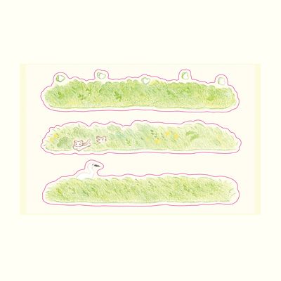 바람이 부는 풀길 스티커