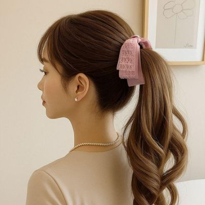 리본 레이스 바나나 집게핀 헤어핀 리본집게핀 머리집