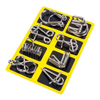 메탈 와이어 퍼즐 8종링 잠금 A타입 문제해결 B1665-O