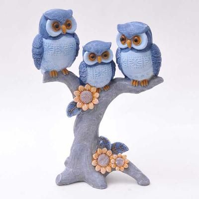 Owl family 블루 패턴 장식인형 CH1544876