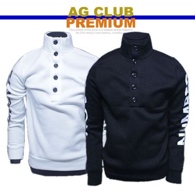 AG 기모 반폴라 블랙 목단추(WFDD756)