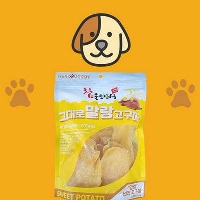 강아지 반려동물 간식 말랭이 애견 고구마 반려견 훈련(WFLVVVG)