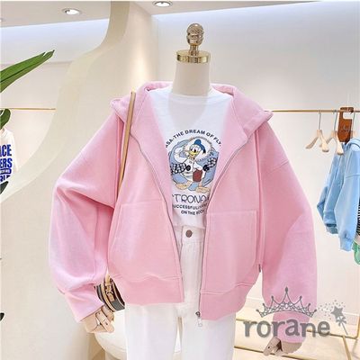 크롭 주니어 여아 후드 집업(WBD345C)