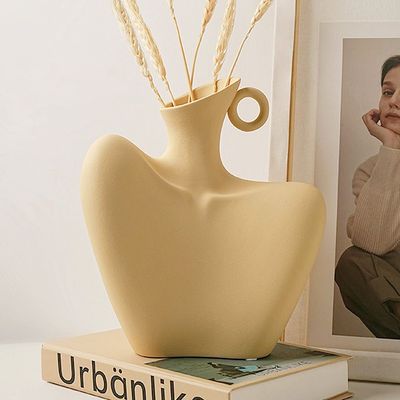 조각상 도자기 세라믹 화병 거실 인테리어 꽃병(WFLOV4B)