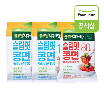 풀무원 슬림핏콩면 동치미냉면x2+매콤새콤 비빔면X1