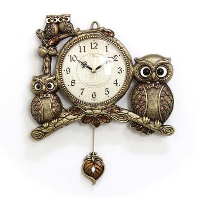 (kspz364)저소음 턱시도 부엉이 시계 (골드)