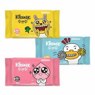 크리넥스 수앤수 카카오프렌즈 물티슈(20매)
