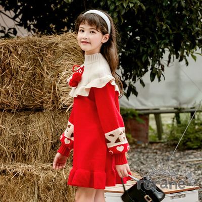 레드 크리스마스 하나코 유아 원피스(W9AE16D)