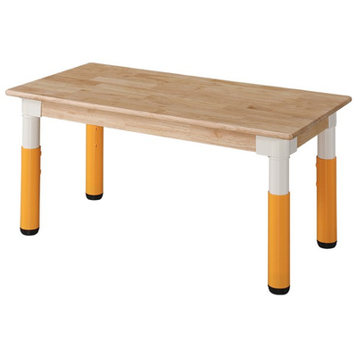 고무나무책상 높이조절식 H46-58cm 주황 사각