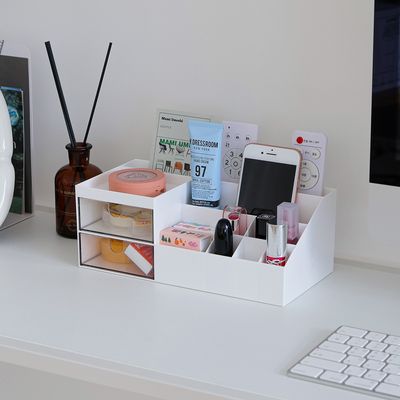 2단 미니 서랍 데스크 오거나이저 정리함