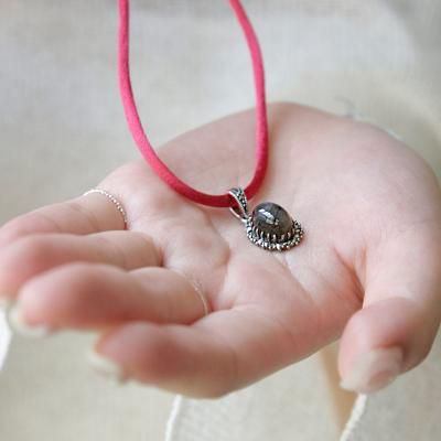 바이데이지 래브라도 실크코드 실버 목걸이 Bn0459