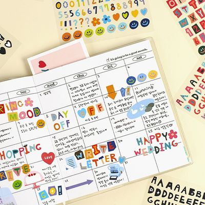 컬러레시피 알파벳 스티커  