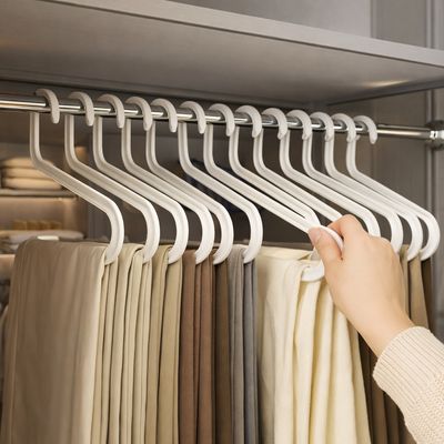 윌로우 오픈형 바지걸이 10개 치마 바지 옷걸이 행거