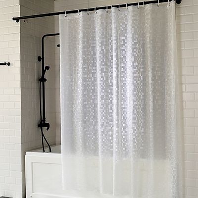 스퀘어타일 욕실 방수 안티곰팡이 샤워 가림막 커튼