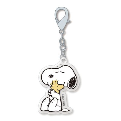 피너츠 스누피와 우드스탁 보석십자수 키링 6x7cm